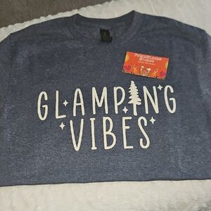 Gildan Women's Glamping Vibes Tee - Dark Blue